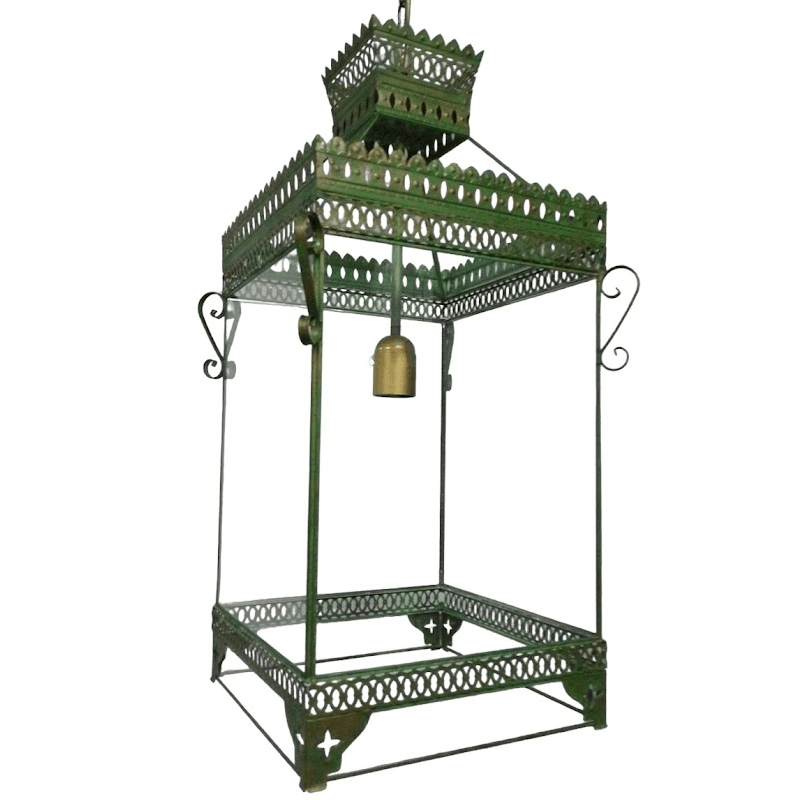 Farol con acabados verdes