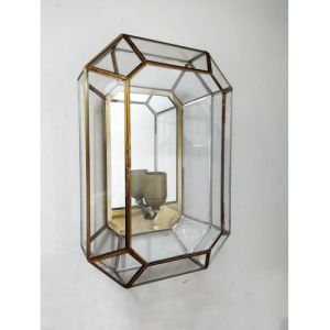 Aplique de farol dorado